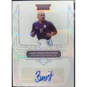 Juan Sebastian Veron 2022 Fansmall Argentina Timeless Signature White Auto 04/15